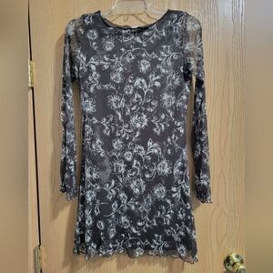 Dark Brown Floral Dress